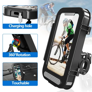 Bike Telefoni Omanik Veekindel 360°Pööramine Mobiiltelefoni Omanik Bike Mootorratas Roller Telefon Mount koos Face/Touch ID Jalgratas
