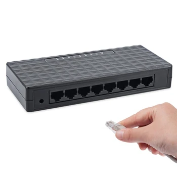 8-Port 10/100Mbps Ethernet Võrgu Lüliti HUB Desktop Mini Kiiret LAN-Vahetaja Adapter