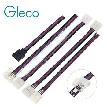 5tk/palju,10cm 4pin 5pin jaoks RGB RGBW RGBWW värvi riba LED pistiku juhe tasuta jootmise 2 lõpp-ühendused riba tihendusmaterjal