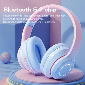 Uued Juhtmeta Kõrvaklapid Bluetooth 5.2 High Fidelity Stereo Sport Peakomplekt Kokkupandav Muusika Mäng Kõrvaklapid Mikrofoniga Kalle Värv