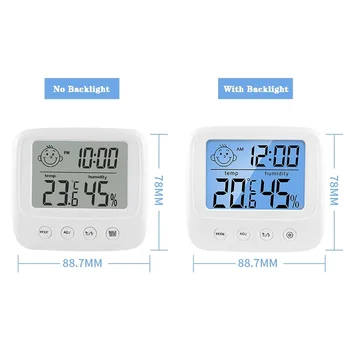 Sise Digitaalne LCD Mugav Temperatuuri Andur Õhuniiskuse Mõõtja Kuupäeva Hygrometer Multifunktsionaalne Termomeeter