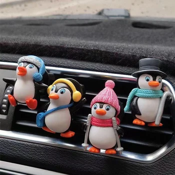 Cute Cartoon Väike Pingviin Auto Õhuvärskendaja Auto Kliimaseade Outlet Aroomiteraapia Parfüümi Difuusor Auto Sisekujunduses