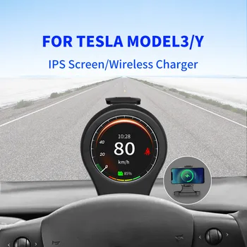 Urbanroad Pea Üles LCD Ekraan Tesla Model 3/Y Läbisõit Kiirus Sloa Auto Meter Digitaalne LCD Dashboard Juhi Traadita Laadimine