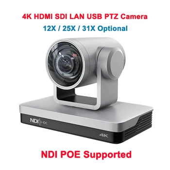 UHD 4K60fps Vmix NDI POE 12X 25x 31x Optiline Zoom PTZ Konverentsi Kaamera HDMI-SDI LAN Audio-in Live Broadcasting System