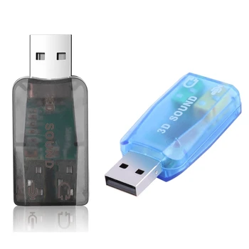 USB2.0 5.1-kanaliga helikaart Välise USB helikaardi 3,5 mm Mikrofon, Kõrvaklappide Liides Nr Sõita Vaja