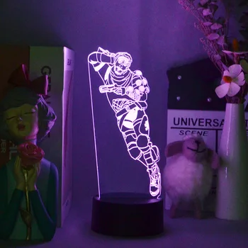 Holograafiline Keerutaja Apex Legende Märki Mirage Lahe Humoorikas Figuriin Mängija 3D Illusioon Öö Lamp Arvuti Desk Setup