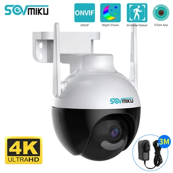 SOVMIKU 4K 8MP Smart Wifi PTZ Kaamera Home Security Kaitse 5x Digitaalne Zoom AI Inimeste Avastamine ONVIF Wireless CCTV IP Kaamera