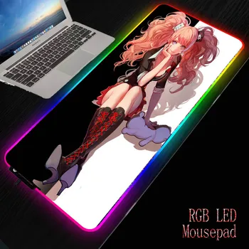 Mairuige Anime Danganronpa RGB Gaming Mouse Pad Suur LED Valgustusega Mousepad Värvikas Vikerkaar Mousepad ARVUTI Sülearvuti Lauaarvuti