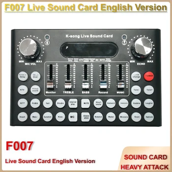 F007 Helikaardi Mikrofoni Heli Kaart Mixing Console Otseülekanne Laulu-Seadmed, Telefon Arvuti Universal