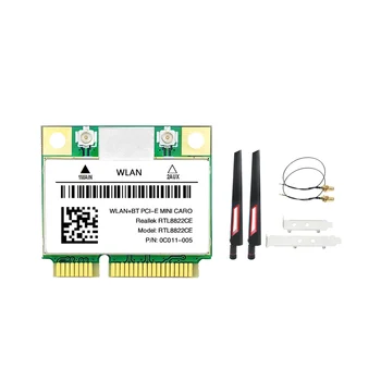 RTL8822CE WiFi Kaart +Antenn Kit 1200Mbps 2.4 G+5Ghz 802.11 AC Võrgustik Mini PCIe BT 5.0 Toetada Laptop/PC Windows 10/11
