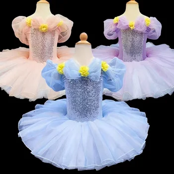 Ehitud Ballett Seelikud Tüdrukutele Lapsed Professionaalne Ballett Punane Sinine Roosa Printsess Ballerina Kleit Lapse Ballett Tantsu Kostüüm