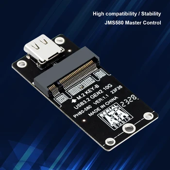 M2 NGFF SSD Adapter M. 2 B Võti NGFF USB-3.2 Tüüp-C Adapter Kaardi 10Gbps SSD ja USB 3.2 Converter Toetab M2 SSD 2230/42/60/80