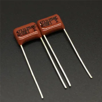 10tk/100tk Jaapan NISSEI CBB kondensaator MMD 125V 473 J 5% 0.047 uF 47nF Pigi=7,5 mm Metalliseeritud polüester-film capacitor