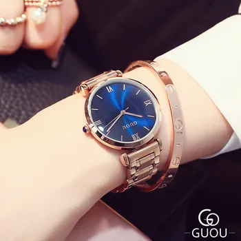 Luksus Vaadata Daamid Rose Gold Terasest Käevõru Quartz Watch Elegantsed Daamid Lihtne Mood Poole Vaadata Naiste Ehted Orologio Donna
