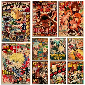 Jaapani Anime Maali Ajakirja Weekly Hüpata Kate Plakat Seina Art Prints Jõupaber Vintage Pilte Home Decor Murals Lapsed Tuba