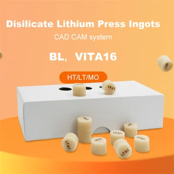 10pcs/box Hambaravi Liitium Disilicate Vajutage Valuplokid LT/HT Keraamiline valuplokk CAD-CAM-Tool-pool EsthEconomic Rekonstrueerimine