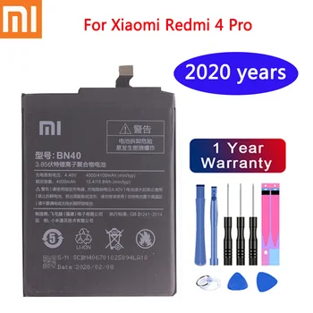 2020 aasta Xiaomi 100% Originaal Aku BN40 4100mAh jaoks Xiaomi Redmi 4 Pro Peaminister 3G RAM 32G ROM Väljaanne Kõrge Kvaliteediga Aku