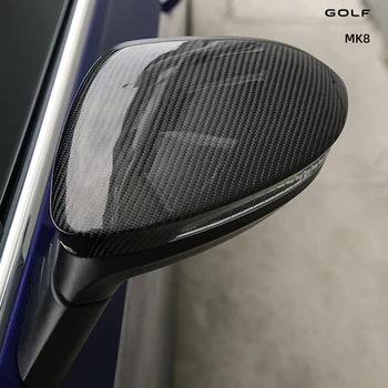 Päris Carbon Fiber Volkswagen Golf 8 MK8 VIII Peegel Kuuluvad Mütsid 2020 2021 2022 jaoks VW GTI R GTE GTD Pool View Mirror