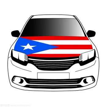 Puerto Rico lipud auto Kapuuts kate 3.3x5ft/5x7ft 100%polüester Arenenud sublimatsioon trükkimine, auto katta lipu+kolmnurk fastener