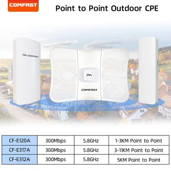 Long Range Outdoor WIFI CPE 3-11KM Wifi Bridge Router 300Mbps 5Ghz WI-FI Antenn Repeater Nanostation Amplifer Extender