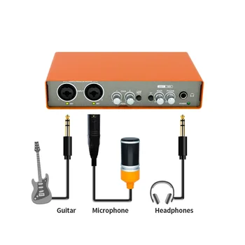 Professionaalne Mikrofon Audio Interface Heli Kaart Electric Guitar Mikser Professionaalne Mixing Console